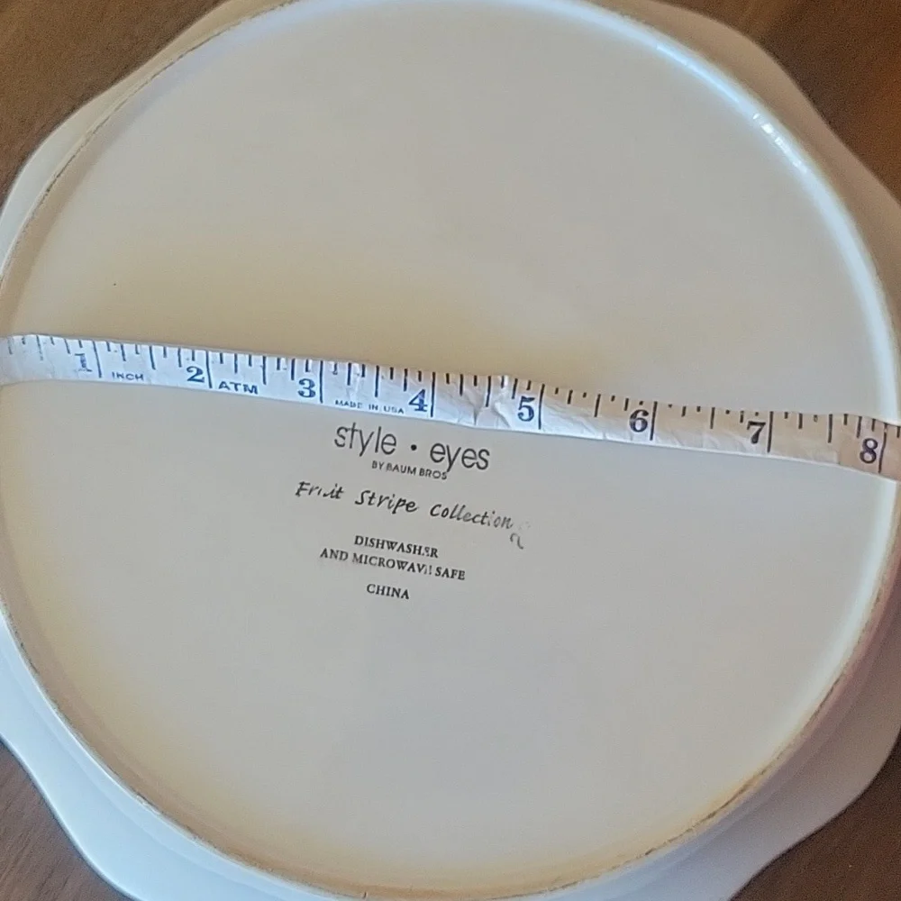 Style Eyes Fruit Stripe Pie Pan Dish
